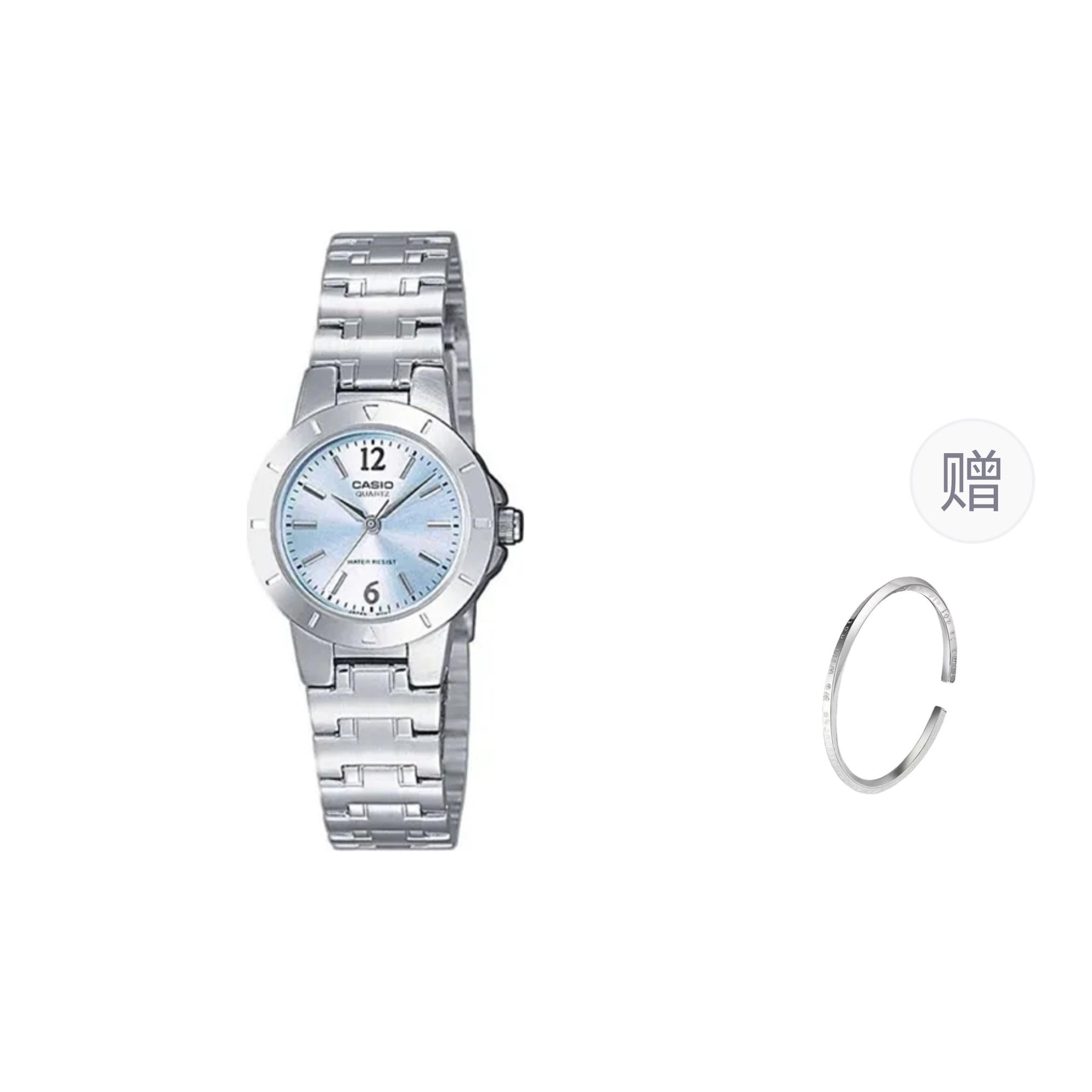 CASIO Women s 26mm Silver Blue Watch ltp-1177a-2a- Blue Dial