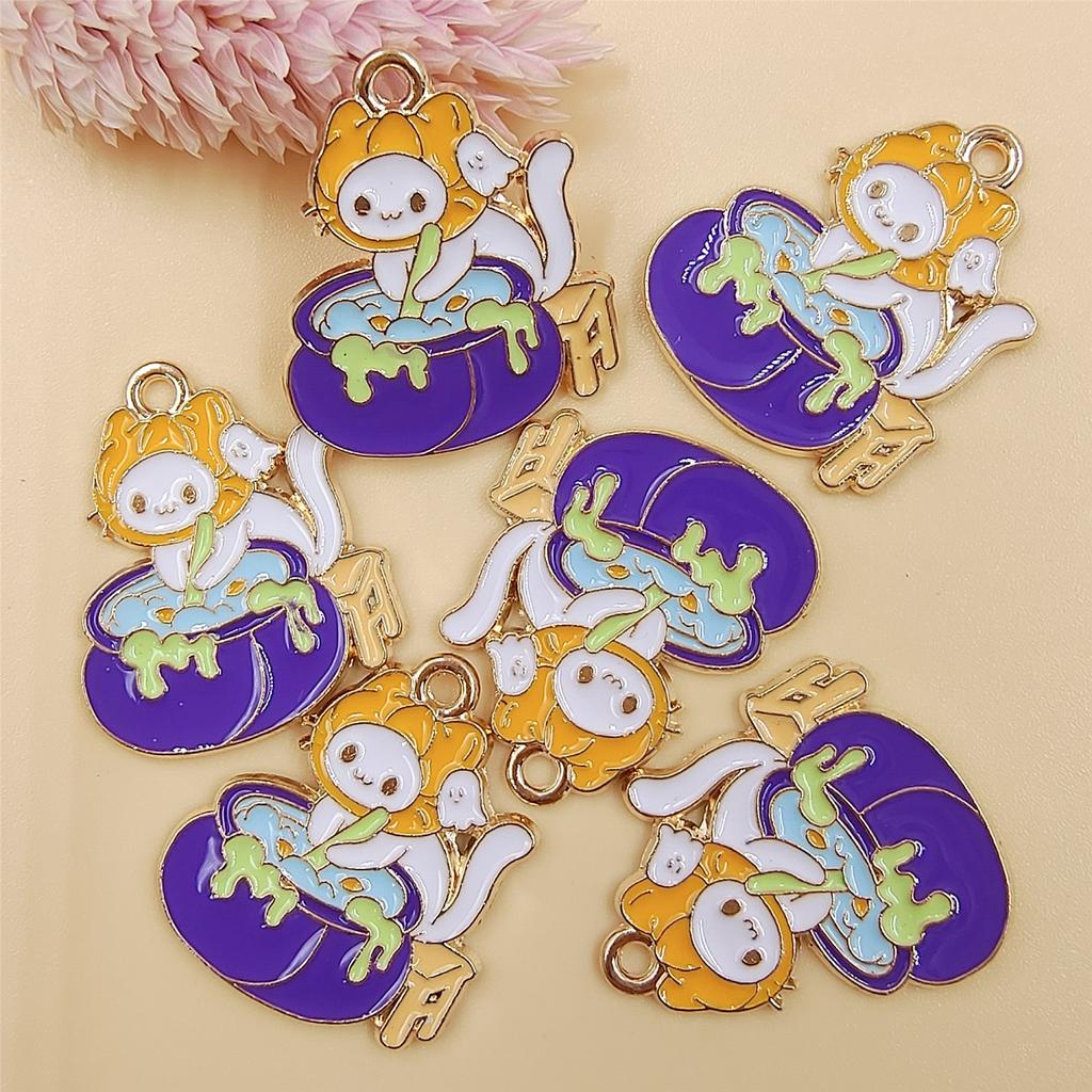 Handgefertigtes Material Anhänger Perlen 6/10 Stück Halloween DIY Zubehör Galvanisiert Mode Monster Mumie Geist