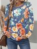 Vintage Floral 3D Print Women's Crew Neck Long Sleeve T-Shirts Comfortable Fashion Tops Tee Y2k Clothes Harajuku Female Clothing