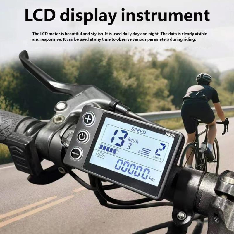 Electric Bike LCD Display Meter Waterproof Electric Scooters Panel Screen for Mountain Electric Bike Part