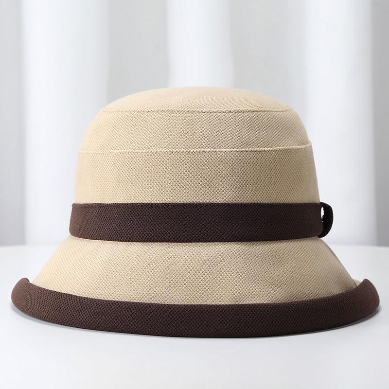 Fisherman's Hat Women's Simple and Versatile Hat Outdoor Travel Sun Shading Solid Color Fashionable Big Head Circumference Basin Hat