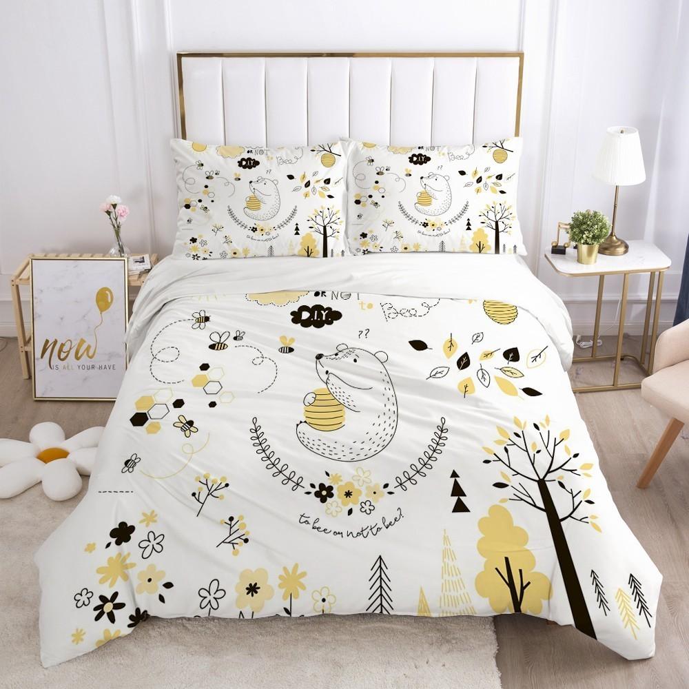 Comforter Cartoon King Size Cute Magic Girl My Little Princess Pattern Bedding Set For Girl Kid Polyester Pink