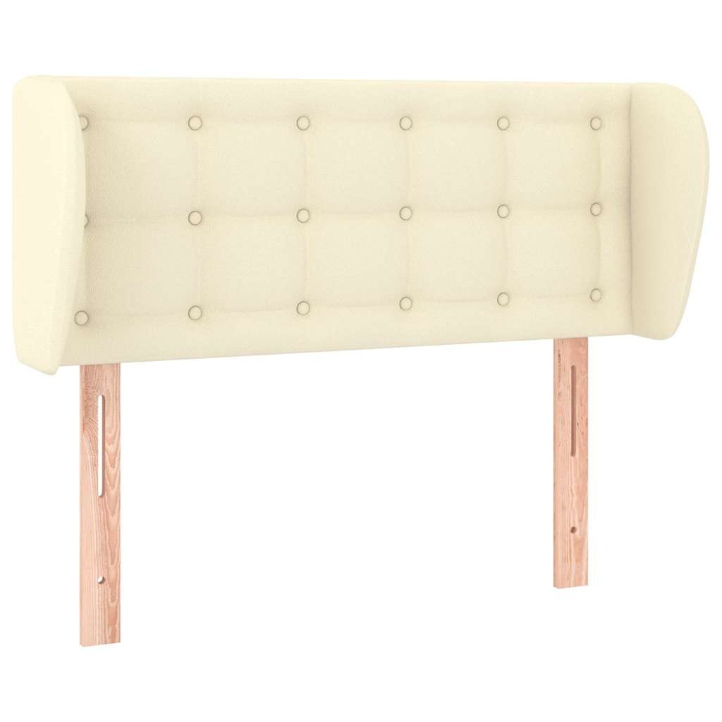 vidaXL Kopfteil mit Ohren Creme 103x23x78/88 cm Kunstleder