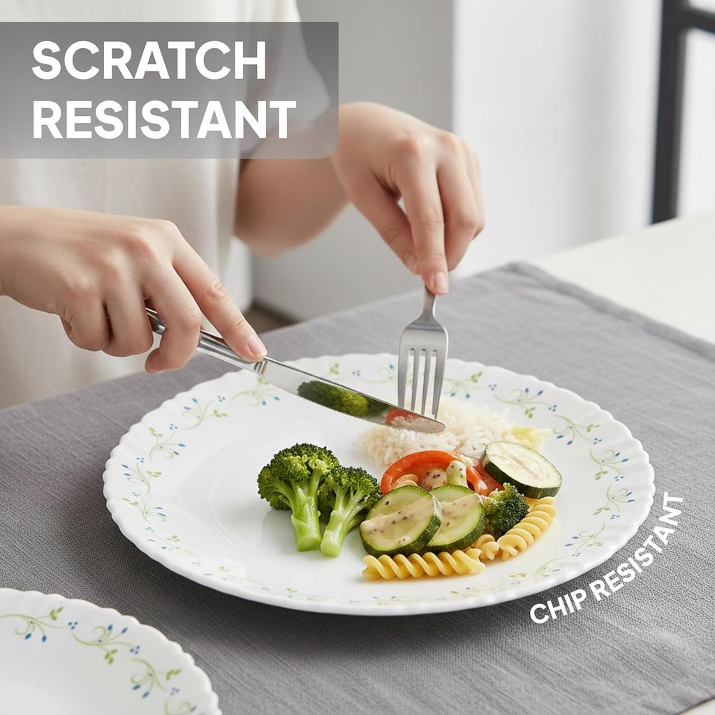 Dinner Set - 18 Pcs, Serving for 6 People Lightweight, Crockery
