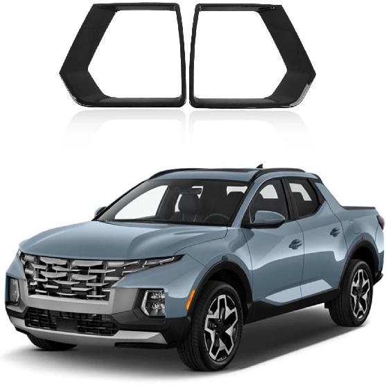 Front Fog Light Frame Cover Trim for Santa Cruz 2022 2023 2024 Accessories, ABS Car Fog Light Lamp Guard Cover Decor 2Pcs, Carbon Fiber Pattern