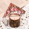 Retro Courtyard Rose Corner Stickers: Flower Journal DIY Decor Set