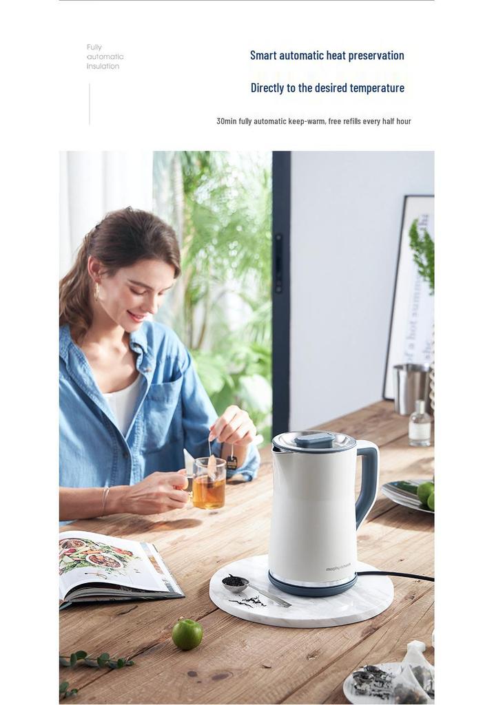 Mofei Insulated Electric Kettle: Double-Layer Stainless Steel, Dechlorination, Constant Temperature Boiler for Home