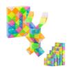 Magic Snake Magic Square Stress Relief Brain Training Intelligence Game Magic Cube 3D Puzzle JellyCube (48-Part Jelly)