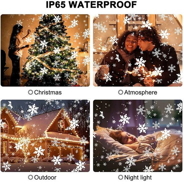 LED Waterproof Christmas Snowflake Projector Light Garden Lawn Lamp Decor