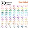Shuttle Art Brush Pen Watercolor Brush 70 Color Set with 1 Coloring Book Marker Pen Watercolor Pen Twin Marker Brush Pen Fine Point Pen Waterproof
