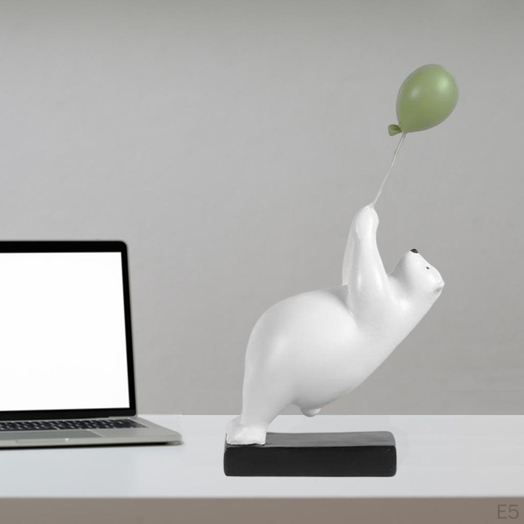 Figura Adorno Escultura Regalo Con Globo de Resina