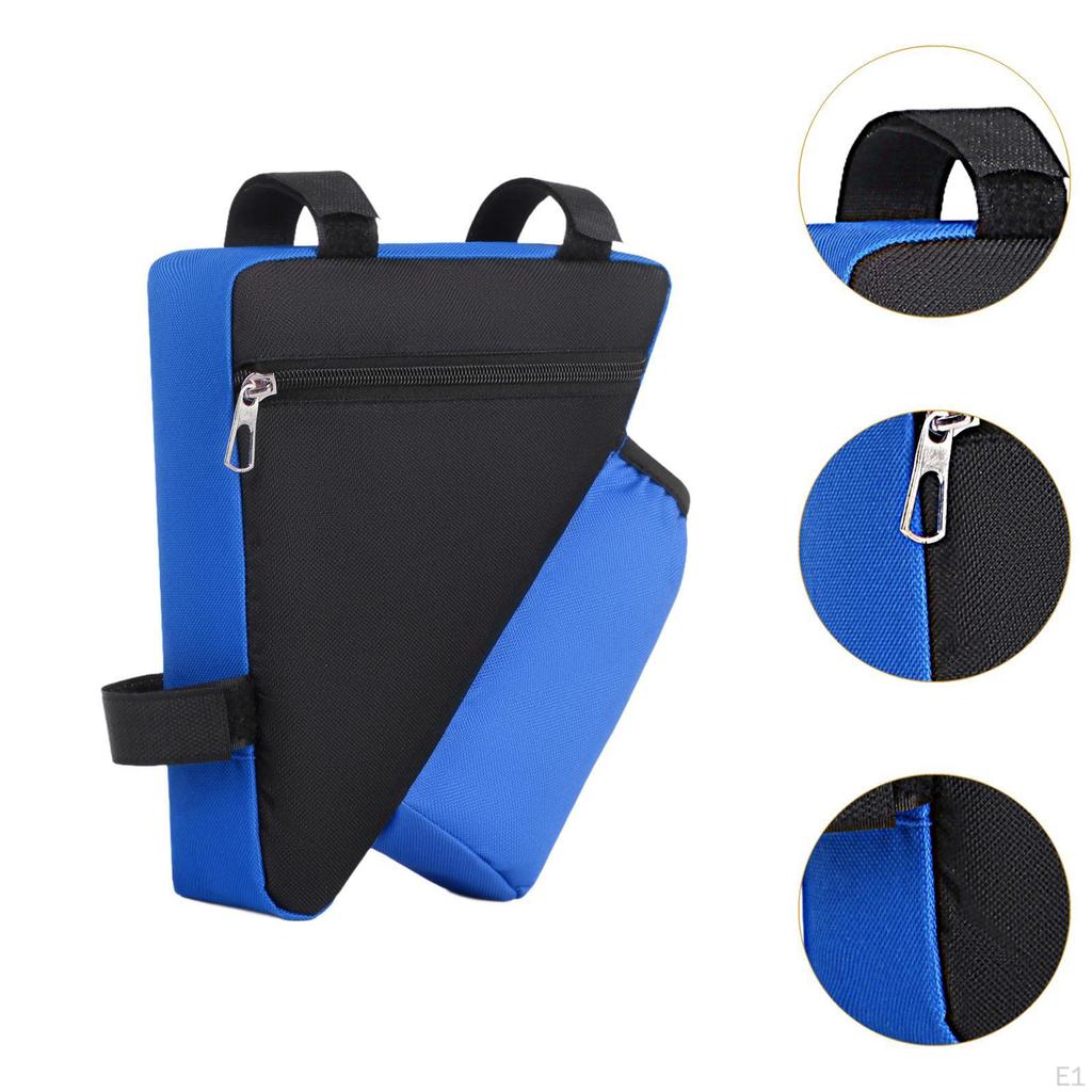 Bicycle Triangle Bag Cycling Pack,Oxford Cloth,Triangle Pouch Sturdy with Water Bottle Holder Top
