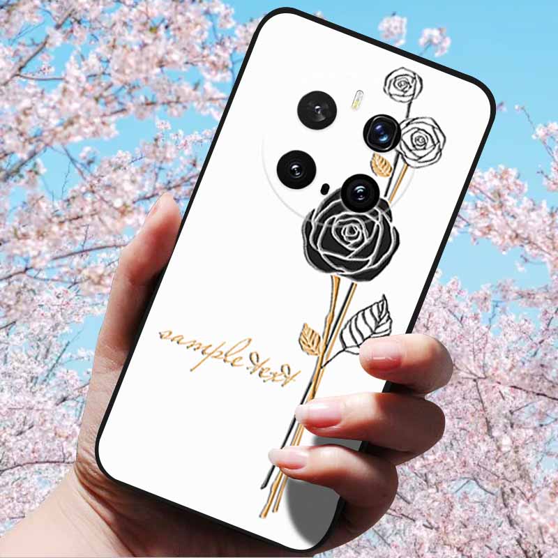 For Honor Magic7 Pro / Magic7 5G Cases 3D Relief Flower Emboss Soft Silicone For Magic7 Pro Magic 7 3D Cartoon Back Cover Cases