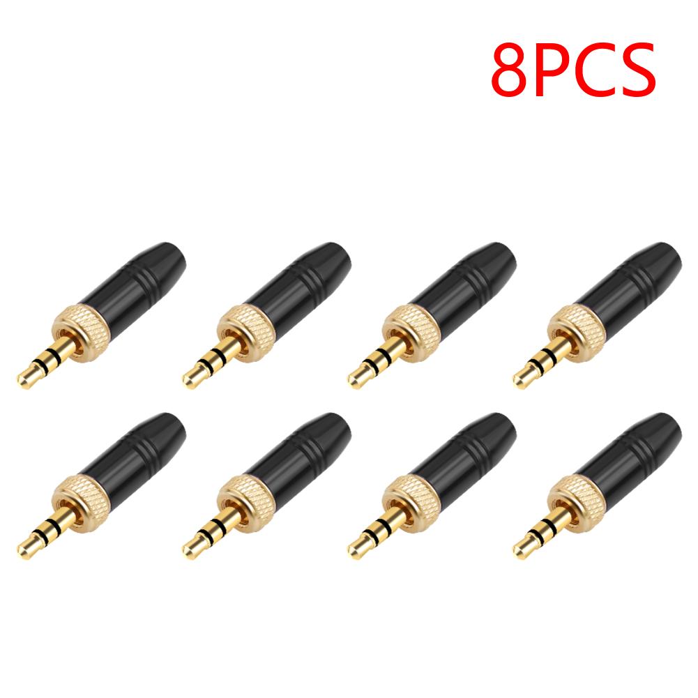 3.5mm Plugs with M6 Internal Thread Headphone Audio Plug Stereo Headphone Jack Male Plug for Lavalier Wireless Microphone