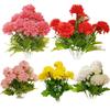 10 Heads Artificial Flower Bouquet With Stem Bridal Bouquets Simulation Hydrangea Floral Arrangement Pink Realistic Silk Flowers