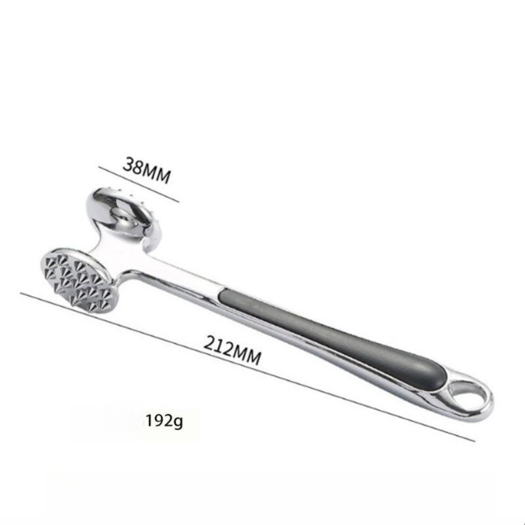 Legierung Fleischklopfer Hammer, Doppelseitiger Küchenfleischklopfer, Steakklopfer mit rutschfestem Griff, Robuster Fleischklopfer