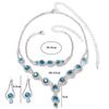 Shining Earrings Crystal Necklace Brida Rhinestone Jewelry Set  Banquet