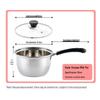 18cm Korean Style 201 Stainless Steel Milk Pot with Steamer