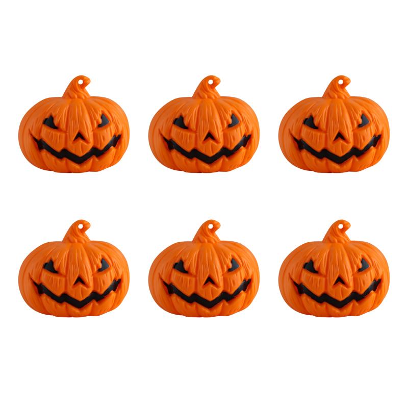 

6pcs Halloween LED Pumpkin Lights, Pumpkin Tea Lights, Small Pumpkin Statue Lights, Battery Operated Lights for Halloween XL