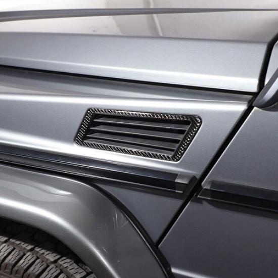 For Benz G class W463 G63 03-18 Carbon Fiber Side Fender Air Vent Outlet Trim