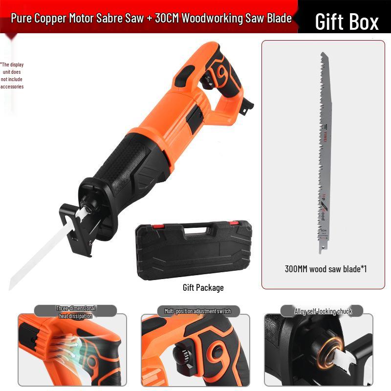 Versatile Handheld Reciprocating Saw for Woodworking, Frozen Meat, and Bone Cutting