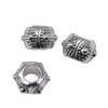 Vintage Floral Pattern Cylinder Beads Antique Style Large Hole Spacers For DIY