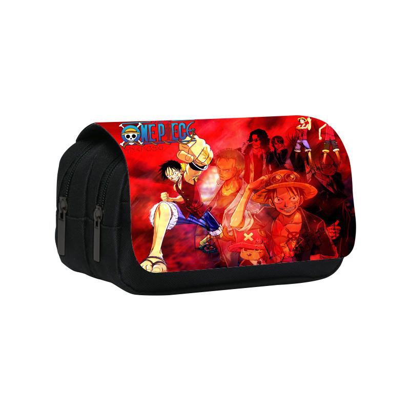 One Piece Double Layer Pencil Case With Nylon Material For Students And Stationery Storage