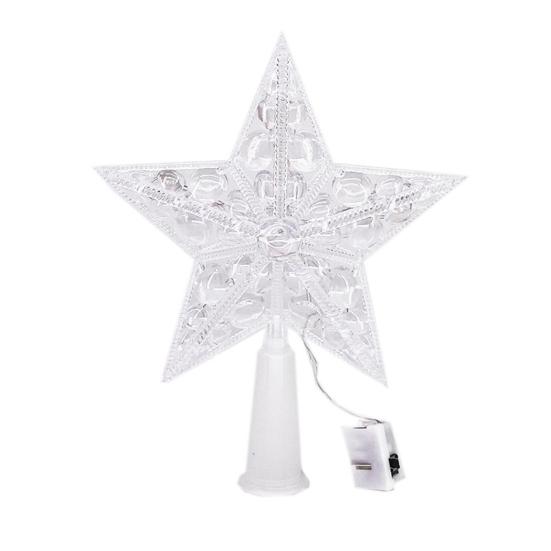 Estrela Ponteira de Árvore de Natal LED Lua Decoração Acrílico Enfeite de Natal Economia de Energia Lâmpada Brilhante Decor Festiva para Casa Quarto