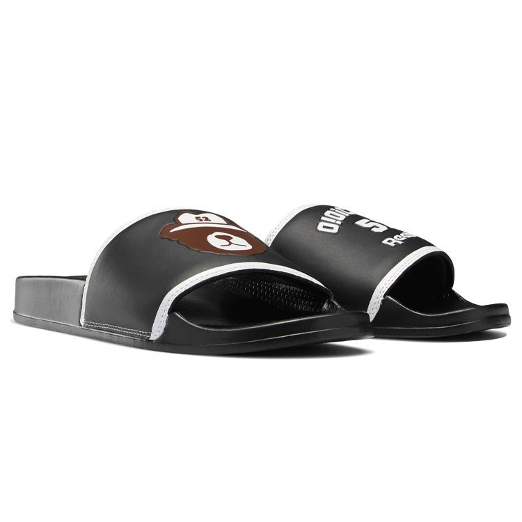 OIOI X Reebok Classic Slide Black White Unisex Sneakers Core-Black Footwear-White Bru-Brown GZ8777