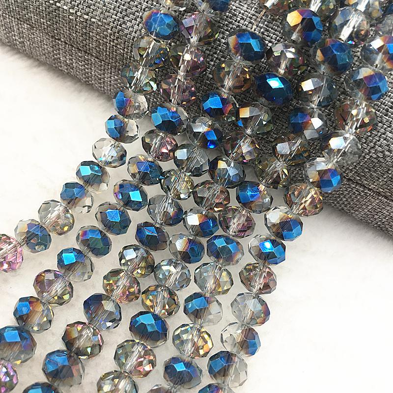 30pcs/lot 8x6mm Rondelle Austria Faceted Crystal Glass Beads,Wheel Beads,Transit Beads For Jewelry Making diy Bracelet Necklace