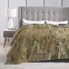 Super Soft Blanket Travel MultiCam Camo Camouflage Throw Blanket  Flannel Bedspread For Living Room Graphic Sofa Bed Cover
