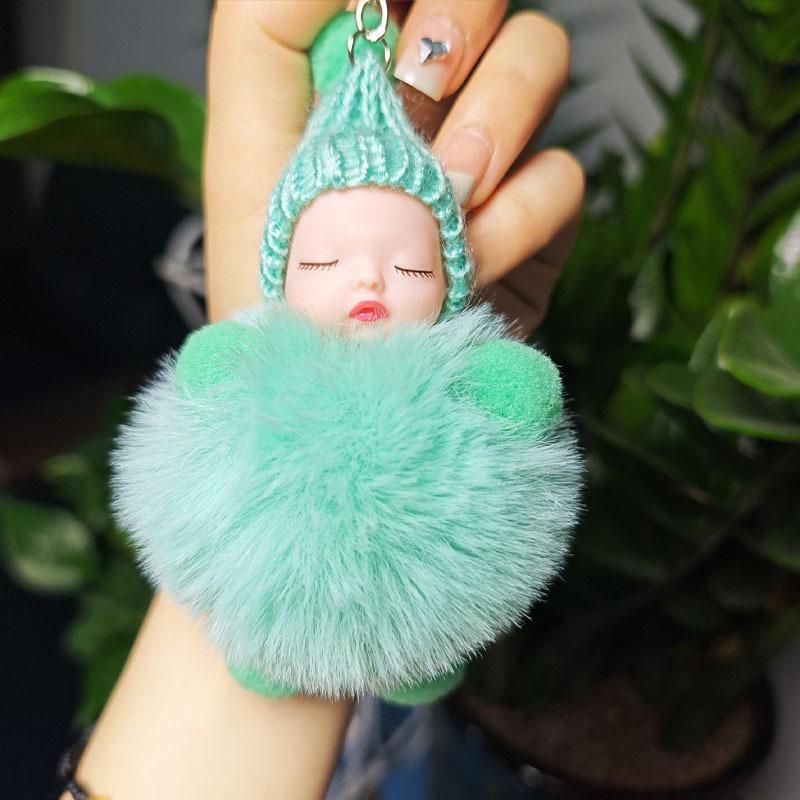 Internet Celebrity Imitation Rabbit Fur Sleepy Doll Keychain – Cute Bag Decoration & Gift Ornaments