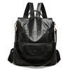 Soft Leather Letter Backpack Women's College Style Backpack Large Capacity Travel Bag