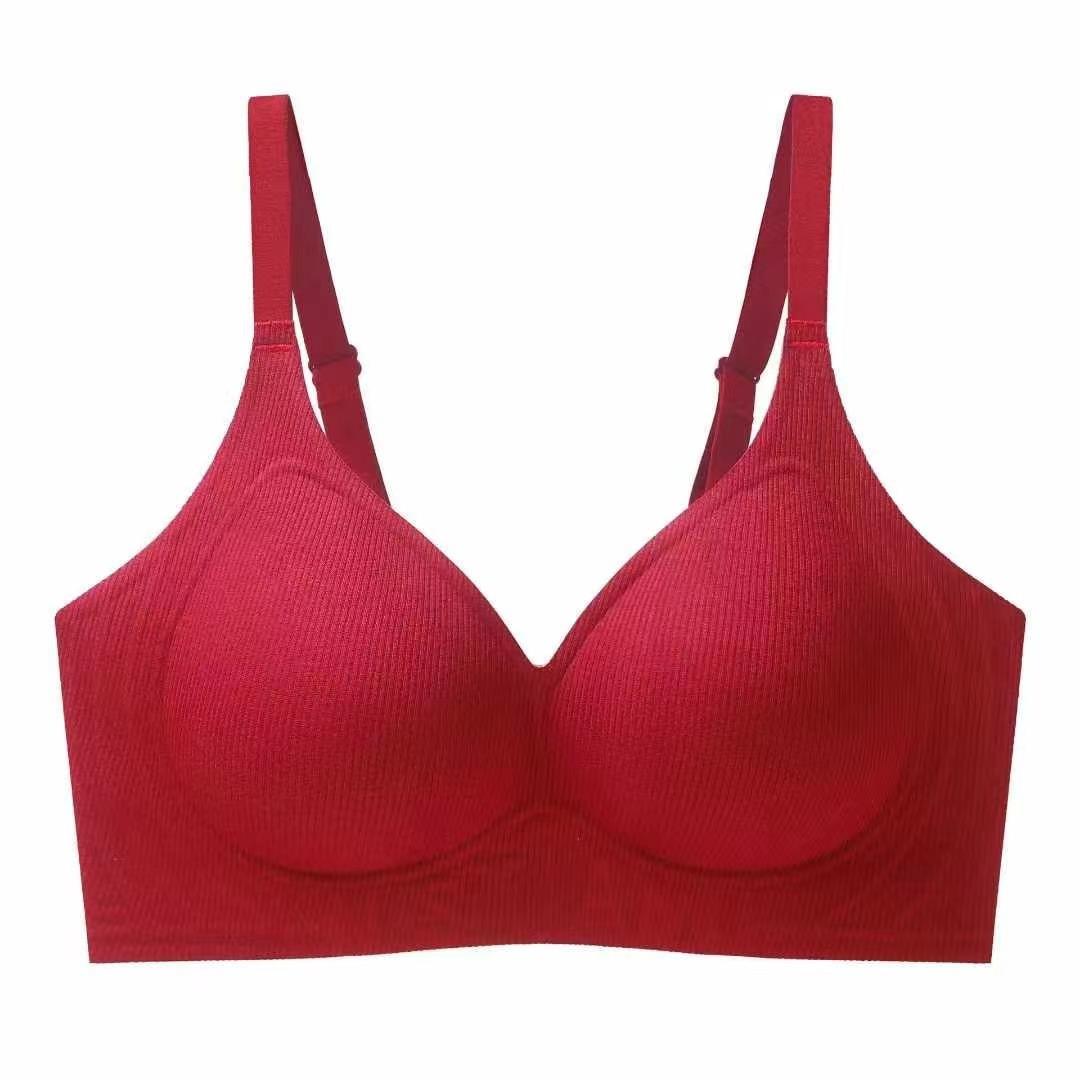 

Y pacifier glue letter soft support underwear semi-fixed cup comfortable back no steel ring bra M-34/75ABC