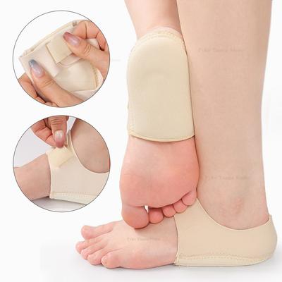 2pcs Silicone Heel Pads Feet Care Socks Gel Heel Covers Shock Absorption Relieving Leg Pressure Prevent Slipping Insoles Inserts
