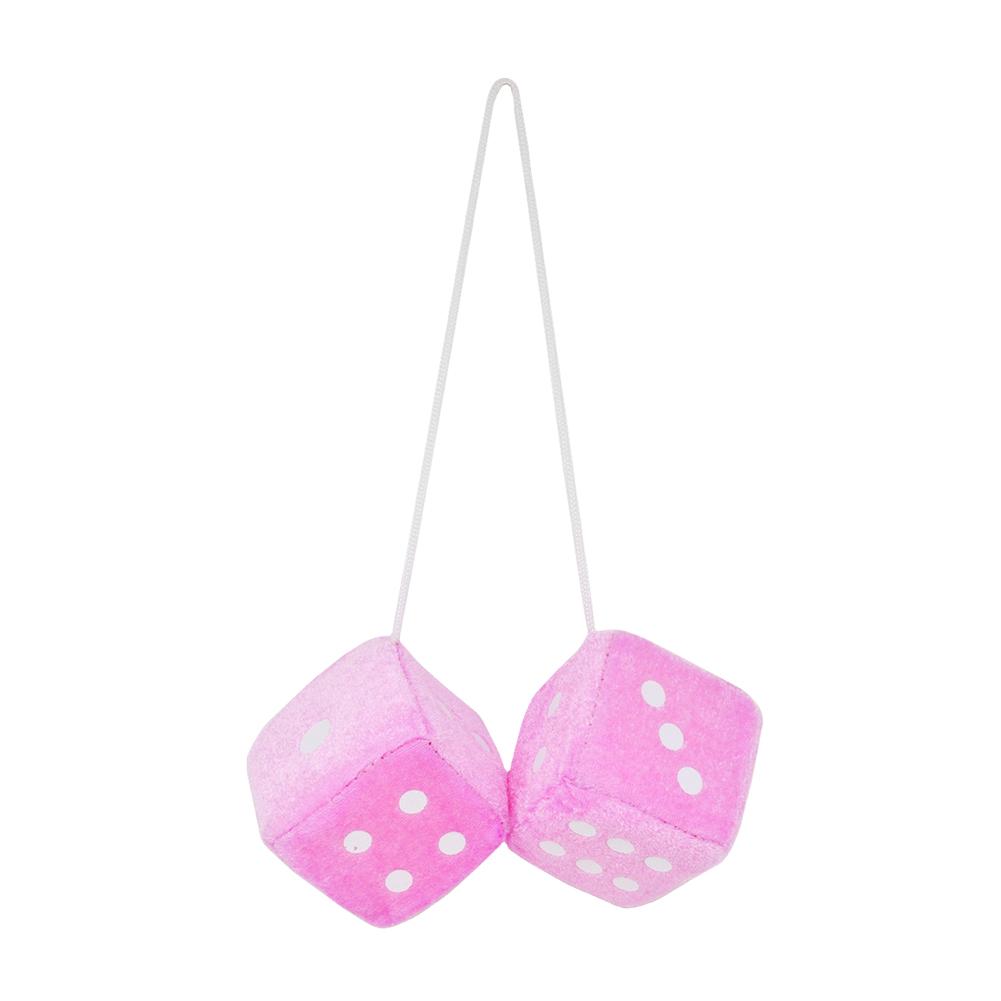 

Разноцветные новогодние игральные кости, милые зеркала заднего вида, стильные автомобильные зеркала заднего вида, подвесные украшения из пушистых игральных костей, подарки розовый