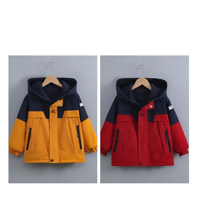 Giacca Reversibile Foderata in Pile per Bambino Invernale Doppia Faccia con Cappuccio Antivento Impermeabile Calda Giacca da Esterno Per