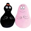 Σετ Μαξιλάρια Barbapapa & Barbamama Μαύρο Ροζ 40 εκ. Βελούδινα 2 Τεμάχια