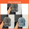 Vintage Style Denim Baseball Cap With Airy Design And Adjustable Closure For Daily Wear