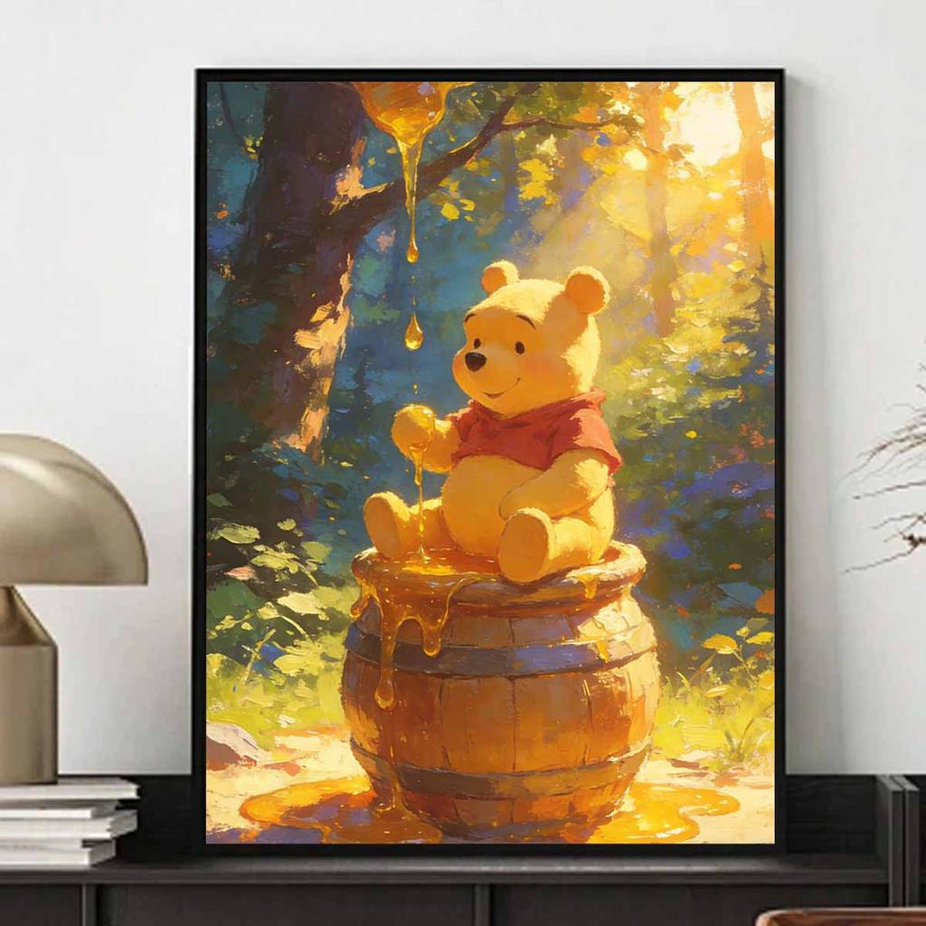 Disney Winnie The Pooh Honey Jar Diamond Painted Mosaic Art Painting Kit Handmade DIY Gift Home Decor
