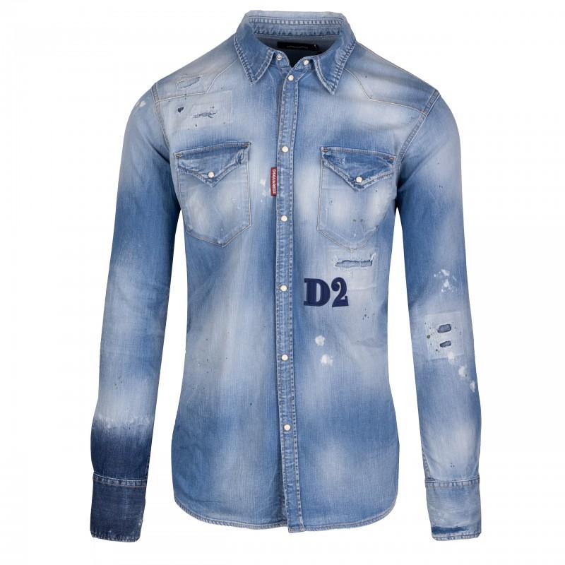 DSQUARED2 Men`s D2 Denim Jeans Shirt