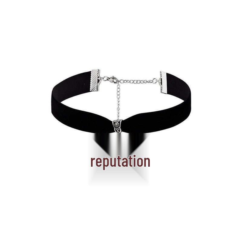 Gothic Spider Necklace Black Velvet Choker for Halloween