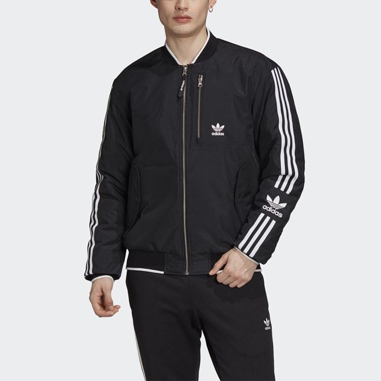 Adidas Originals Trefoil Padded Jacket Warm Windproof Cotton Coat Men Outerwear Black GC8694