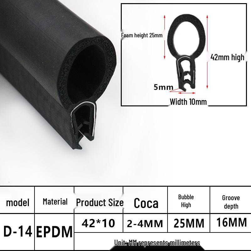 U-Shaped Waterproof Anti-Collision Dustproof Electrical Cabinet Rubber Seal
