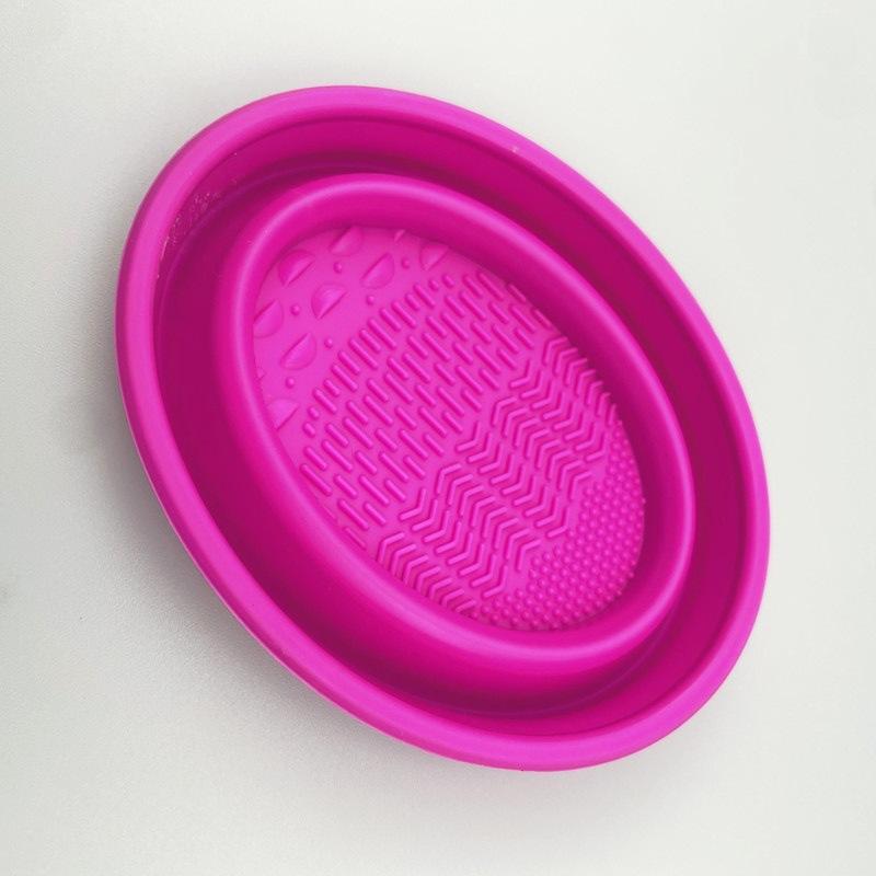 Soft Silicone Makeup Brush Cleaner Folding Powder Puff Cleaning Bowl Eyeshadow Brushes Wash Clean Mat Beauty Tools Scrubber Box