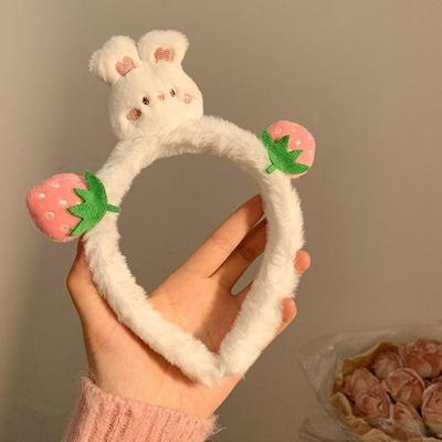 Bunny Strawberry Plush Headband
