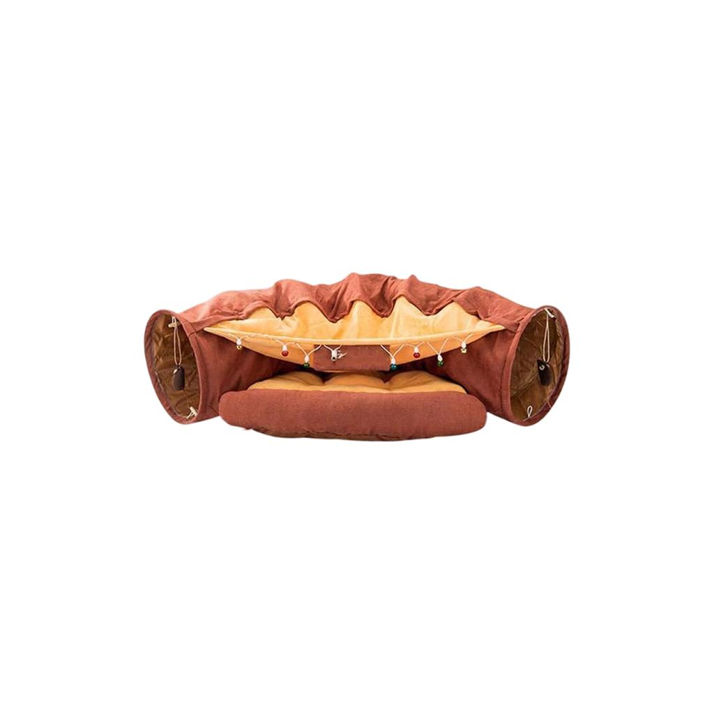 All- Foldable Cats Tunnel Bed: Multi-Functional -Shaped Pet Playpen With Interactive Toys For Indoor Cats