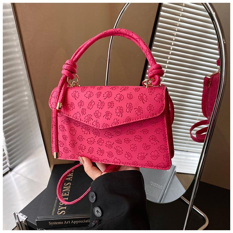 Small Square Bag Women's Bag 2025 Simple Embossed Retro Shoulder Bag, This Year's Popular Bag Women's New Casual Messenger Bag