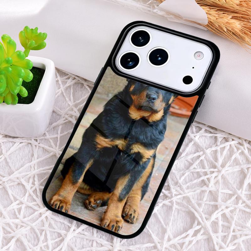 Cool Rottweiler Dog Soft TPU Phone Case for iPhone 17 Air 16 15 11 12 14 13 Pro Max Shockproof Cover