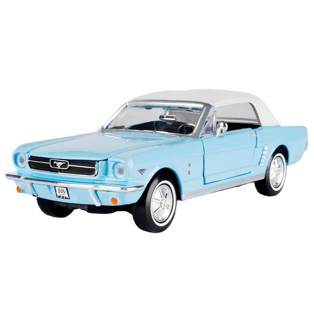 1:24 simulation Ford Mustang alloy car model, doors and hood can be opened, static ornaments for collecting gifts